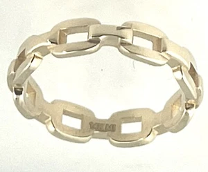 Eternity 14K Yellow Gold Band Ring Size 6.75 - Picture 1 of 5