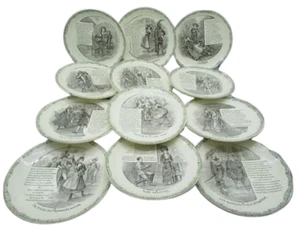 Assiettes anciennes terre de fer Choisy le Roi HB & Cie Chansons populaires du X - Picture 1 of 9