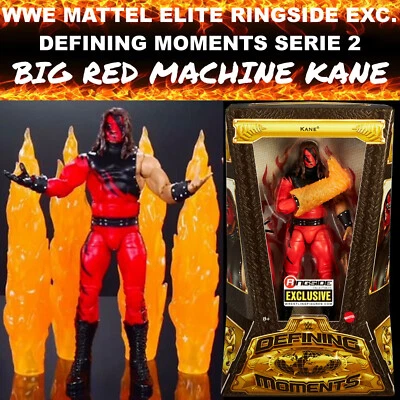 WWE MATTEL ELITE RINGSIDE EXCLUSIVE KANE DEFINING MOMENTS SER. 2 WRESTLING FIGUR
