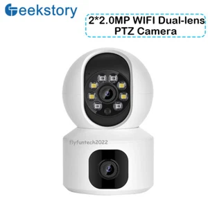 WiFi inalámbrico 360° 2*2,0 MP WIFI doble lente PTZ cámara de seguridad HD panorámica inteligente - Imagen 1 de 12