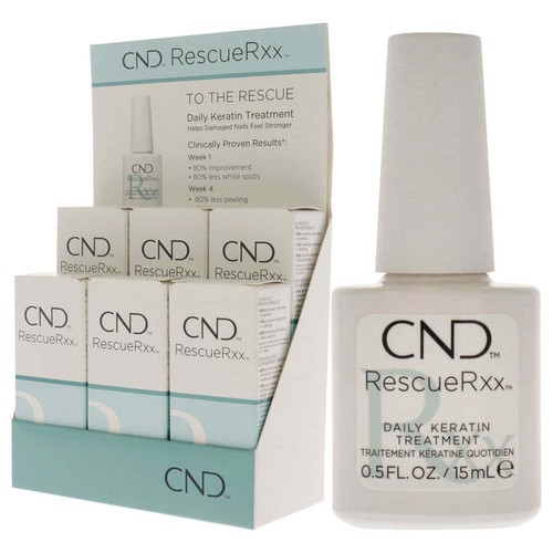 Pack of 6 CND Rescue RXx - Daily Keratin Nail Treatment - 0.5oz/15ml ...