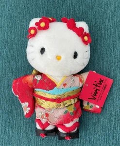 Vintage 1999 Hello Kitty Vivitix kimono plush 8 inch Y2K authentic Sanrio - Picture 1 of 10