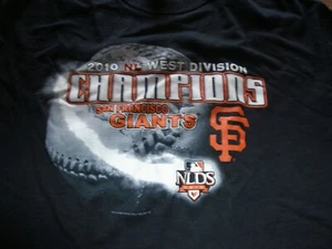 2010 San Francisco Giants National League West Champions Gildan Medium T-Shirt - Bild 1 von 3