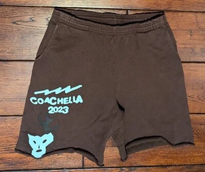 Bad Bunny x Coachella 2023 Men's 7" Heavy Cotton Raw Hem Sweat Shorts Size M - Picture 1 of 10
