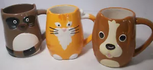 Anhänger Figur Tier Tassen (3) Waschbär, Katze, Hund: NR - Bild 1 von 6