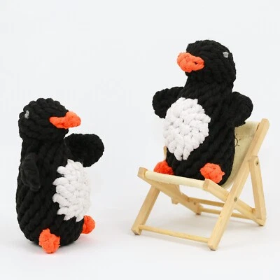 手工可持续企鹅绳玩具 — 第 1/4 张图片