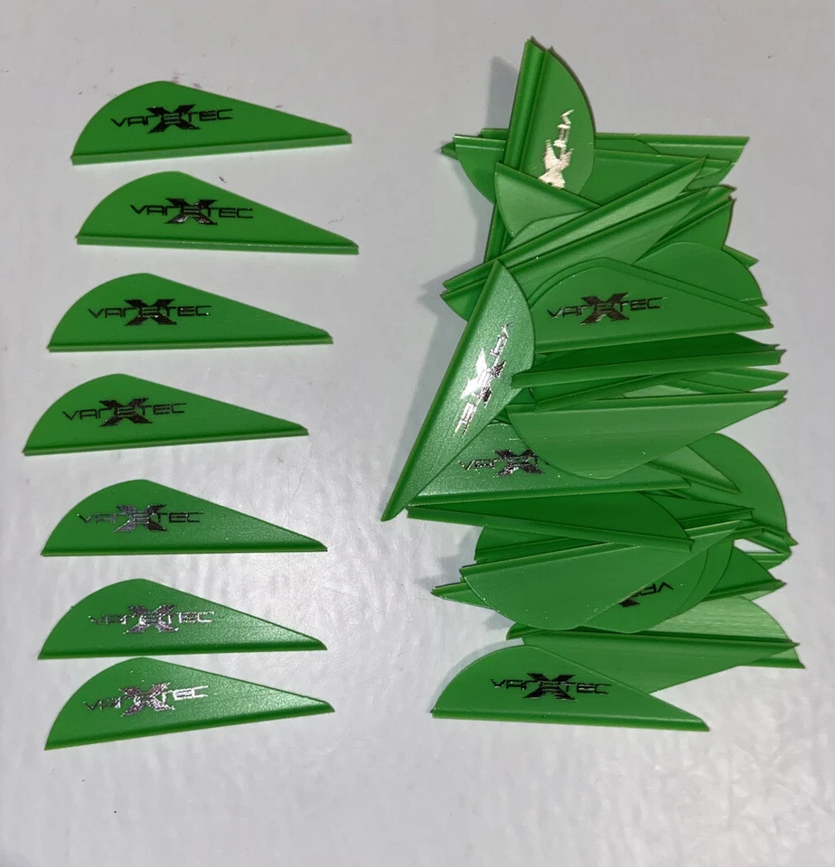 VaneTec 2" HP Archery Arrow Vanes Flo. Green arrows fletching 100 Pack - Image 1 of 2