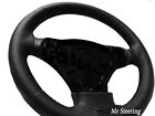 FOR TOYOTA YARIS MK1 98-05 REAL LEATHER STEERING WHEEL COVER BLACK STITCH