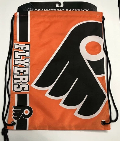 Philadelphia Flyers Drawstring Backpack  NHL Big Logo Backsack Bag Cover