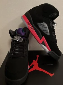 Nuevo GS Nike Air Jordan 5 Top Retro 3 CZ2989-001 5.5 Juventud Rojo/Negro/Uva - Imagen 1 de 9