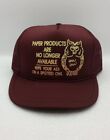 Vintage 80's Hat Cap Snapback Maroon Trucker Mesh "Paper Products" OWL Funny 