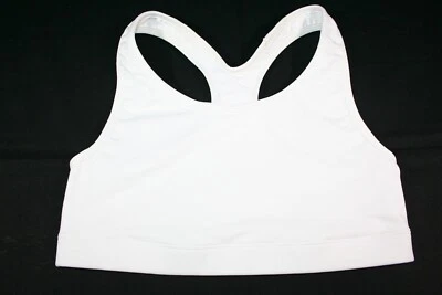 933X08 Hanes 7847J Jogbra Double Dry Racerback Seamless Sports Bra LG White - Image 1 of 2