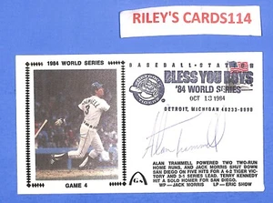 Alan Trammell firmato Detroit Tigers 1984 World Series Gateway Cachet FDC - Foto 1 di 2