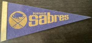 Vintage 1970’s Buffalo Sabres Mini Pennant NHL Hockey Felt - Picture 1 of 2