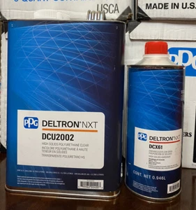 Genuine Ppg High Solids Clearcoat Deltron DCU2002 1 Gallon 1 QT DCX61 Free Ship! - Picture 1 of 2