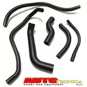 KIT 6 AUTOBIANCHI WATER PIPES A112 ABARTH SET SILICONE SLEEVES BLACK NEW - Picture 1 of 3