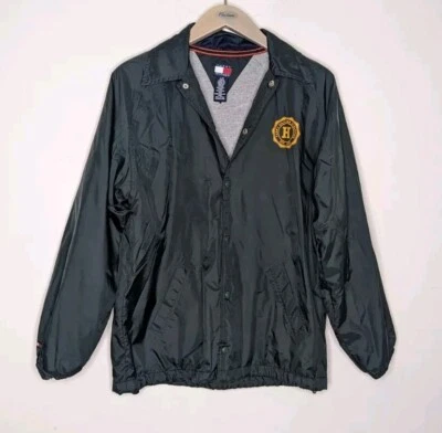 Abrigo Chaqueta Cortavientos Verde Tommy Hilfiger Atletismo Talla L Forro Algodón De Colección Foto 1 de 4