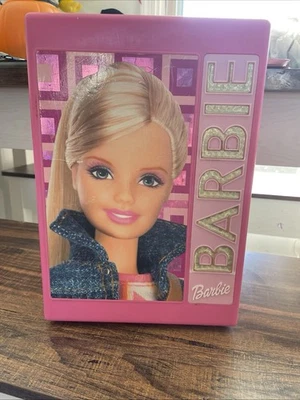 Vintage Mattel 2004 BARBIE Doll Wardrobe Trunk Carrying Case Pink Made In USA - Image 1 of 4