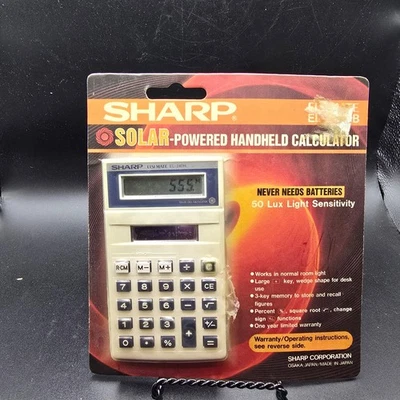 Vintage Sharp EL-240HB Solar Handheld Calculator NOS Sealed Japan 80s EL Series - Image 1 of 3