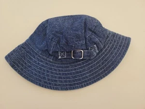 BABY GAP boy girl denim jean sun bucket hat beach pool Newborn cotton up to 3M - Picture 1 of 1