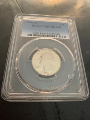 1982-S Washington Quarter 25C Proof PCGS PR69DCAM - Image 1 of 2