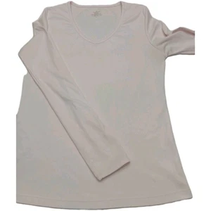 Cuddl Duds Top Langarm V-Ausschnitt hellrosa Damen Größe S  - Bild 1 von 6