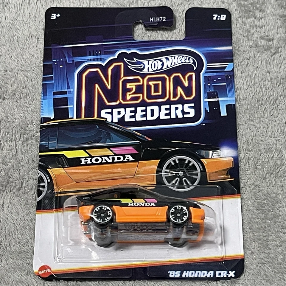 Hot Wheels '85 Honda CR-X Negro Naranja 2025 Neon Speeders 7/8 Chase Foto 1 de 4