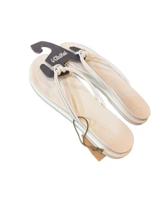 Women's OluKai AKA White Flip Flops Size 8 - Picture 1 of 5