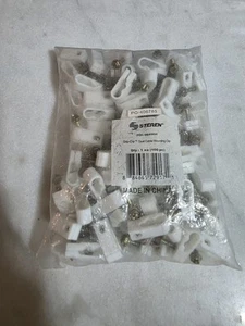 Steren Coaxial Cable Clips, Cable Holder, Wire Clips, Hanging Clips, 100-Pack - Picture 1 of 2
