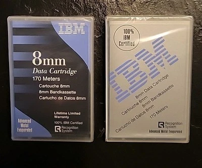 (TWO) IBM 170 Meters (557 Feet) Factory Sealed 8mm Data Cartridges - Image 1 of 3