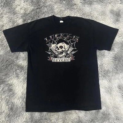 Camiseta Y2K Lucky 13 Tatuaje Gráfico Talla Grande Hecha en EE. UU. Color Desteñido *Manchado* Foto 1 de 4