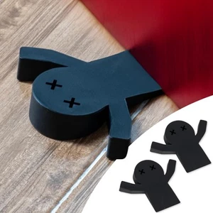 2-Pack 'Flat Mates' Decorative Door Stoppers (1") | Fun Cute Black Door Stop ... - Picture 1 of 7