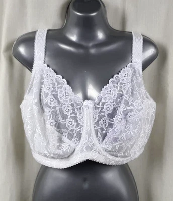 Sujetador con aros Miss Mary Of Sweden encaje completo blanco Reino Unido 44F MARCADO CR058 JJ 09 Foto 1 de 4