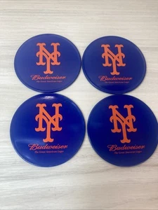 NEW YORK METS (4) Budweiser Coasters Cork Backing - Picture 1 of 3