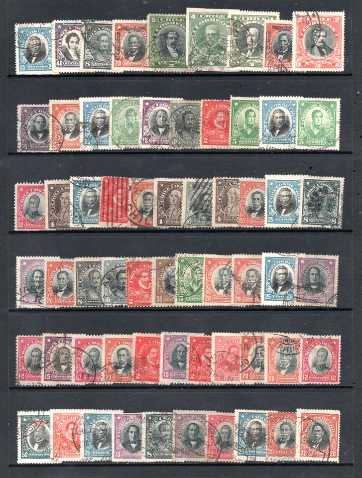 CHILE, PERSONAJES, PRESIDENTES Y OTROS DE  DIVERSAS SERIES, BUEN LOTE  (NEA0126) - Image 1 of 1