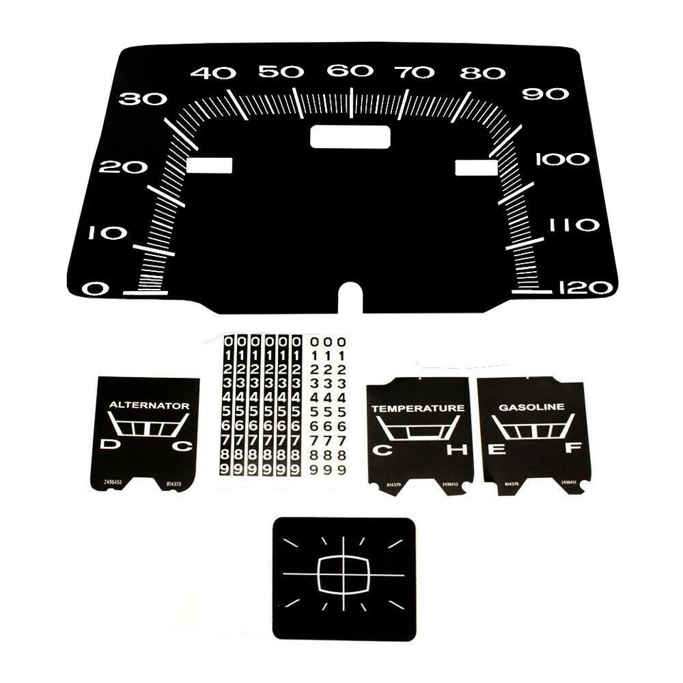 Premium Dash Decal 65 1965 Plymouth Fury 120 MPH W Clock delete 65CF09 - Image 1 of 1