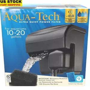 Ultra Quiet Power Filter Aquariums 10 To 20 Gallons Biological Filtration System - Picture 1 of 10