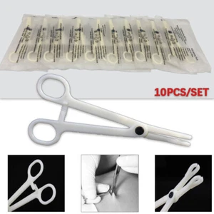 10Pack Disposable Body Piercing Tools Pliers Clamps Septum Forceps Ear Lip Nose - Picture 1 of 8