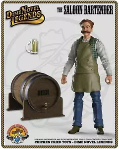 Dime Novel Legends scala 1:18 (4") action figure vecchia west saloon barista - Foto 1 di 2
