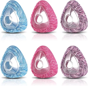 6PK Reusable CPAP Mask Liners Soft Comfy Washable Beautiful Bright Color Fabric - Picture 1 of 11