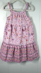 Osh Kosh BGosh Dress Girls 4T Sundress Mixed Print Ties Cottage Core Vintage - Picture 1 of 11