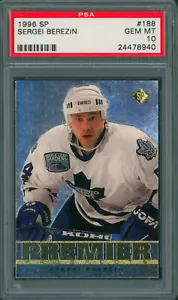 1996-97 Upper Deck SP Sergei Berezin RC #188 Foil SP Maple Leafs PSA 10 Pop 1 - Bild 1 von 2