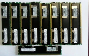 36GB (9x4GB) HP 500203-061 PC3-10600R Server Ram Micron MT36JSZF51272PZ-1G4F1AB - Picture 1 of 2