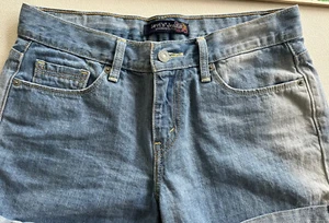 Levis Juniors Blue Denim Jeans Genuinely Crafted "cut offs" Low Rise Waist Sz 5 - Picture 1 of 12