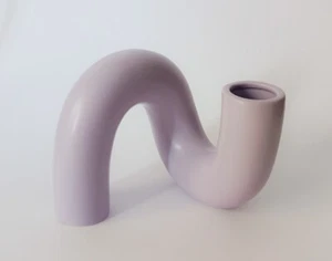 ♥ VASO MONOFIORE IN CERAMICA LILLA CORNOVASO TUBE VINTAGE SPACE AGE DESIGN ERA - Foto 1 di 5