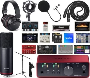 Focusrite Scarlett Solo Studio 4ta Generación Interfaz de Audio USB Paquete Completo de Estudio - Imagen 1 de 9