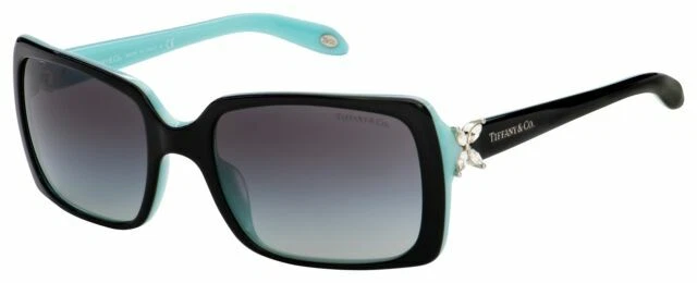 Tiffany & Co. TF4047B Victoria 2.17in. Gradient Rectangular Sunglasses - Black Blue