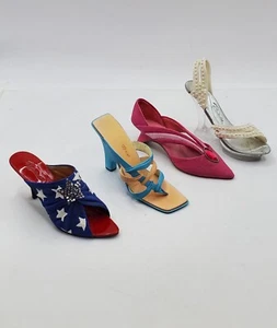 Just The Right Shoe By Raine Shoe Figurine Set 4 Vintage Multicolor Collectibles - Bild 1 von 12