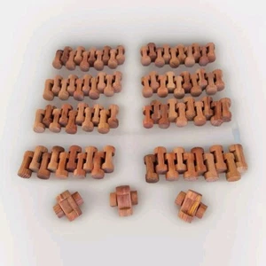 Lot Of 86 Lincoln Logs 1.5 Inch 1 Notch Pale Red Oak Color Single Round Wood - Picture 1 of 5