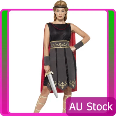 Ladies Greek Xena Roman Warrior Princess Gladiator Medieval Spartan Hero Costume - Image 1 of 4
